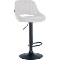 BARHOCKER Lederlook Weiß - Schwarz/Weiß, Textil/Metall (47/85/48cm) - CLP