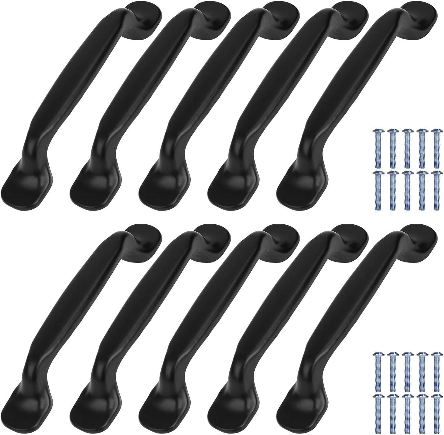 MÖBELGRIFF Schwarz 10er-Set - Schwarz, Metall (1.95/3/13cm)