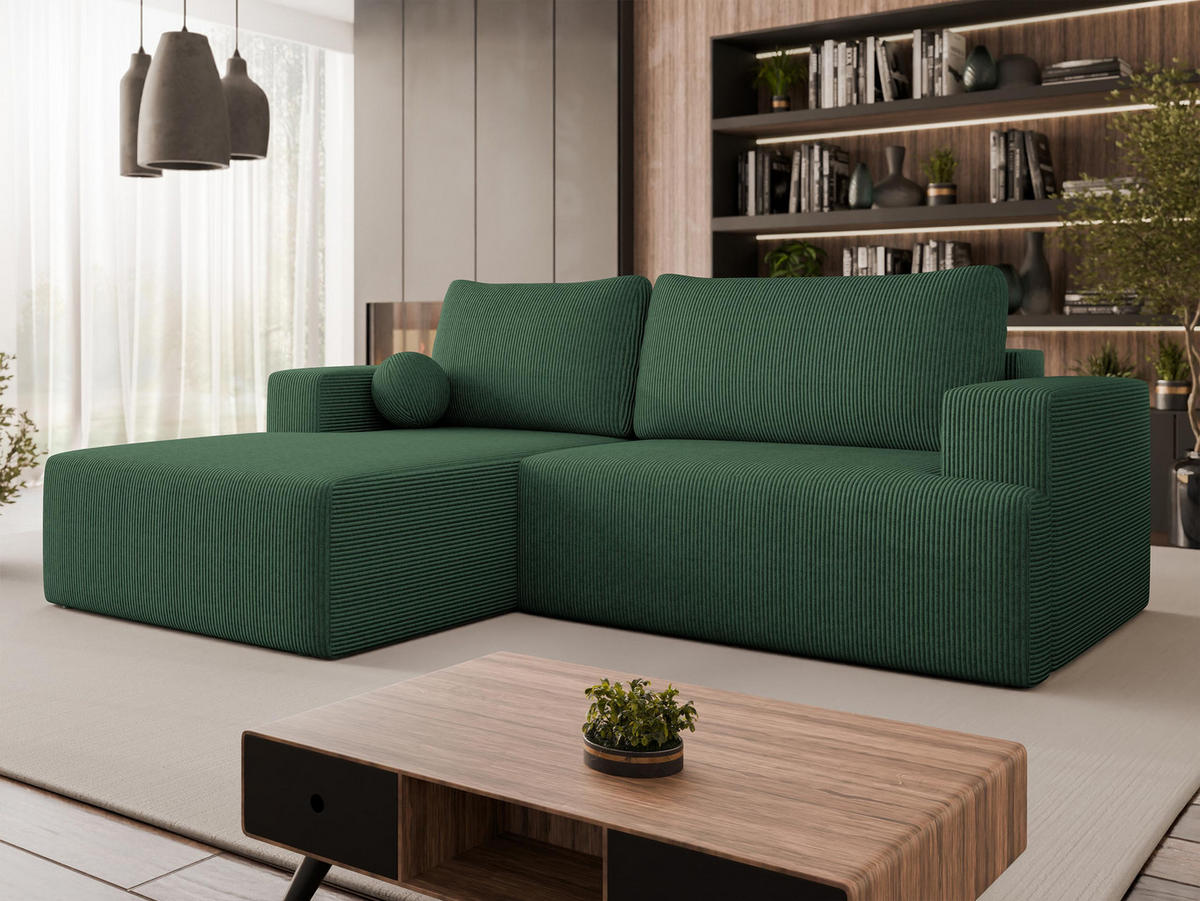 COLTAR Mivo Reiat, Stanga - verde/negru, material plastic/material textil (266/163cm) - MIRJAN24