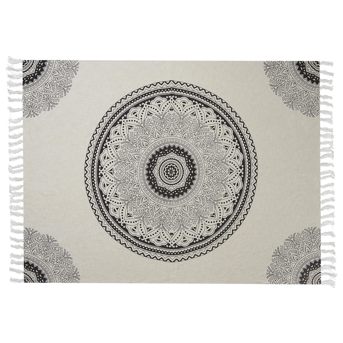DECKE Beige Berhampore 130/180 cm - Beige, Naturmaterialen/Textil (130/180cm) - Beliani