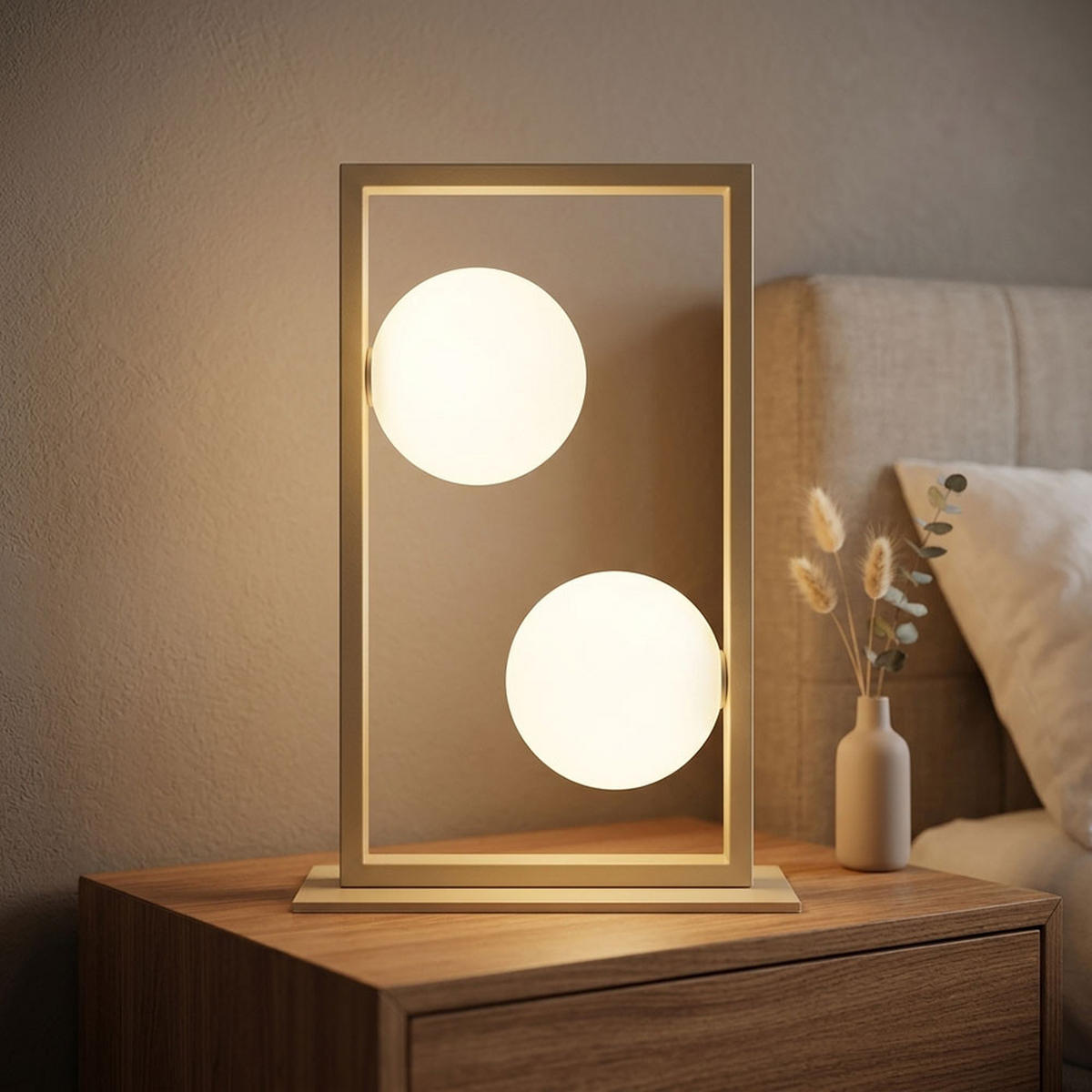 LED-TISCHLEUCHTE NANDA - Bernsteinfarben, Glas (28/12/40cm) - Globo Lighting