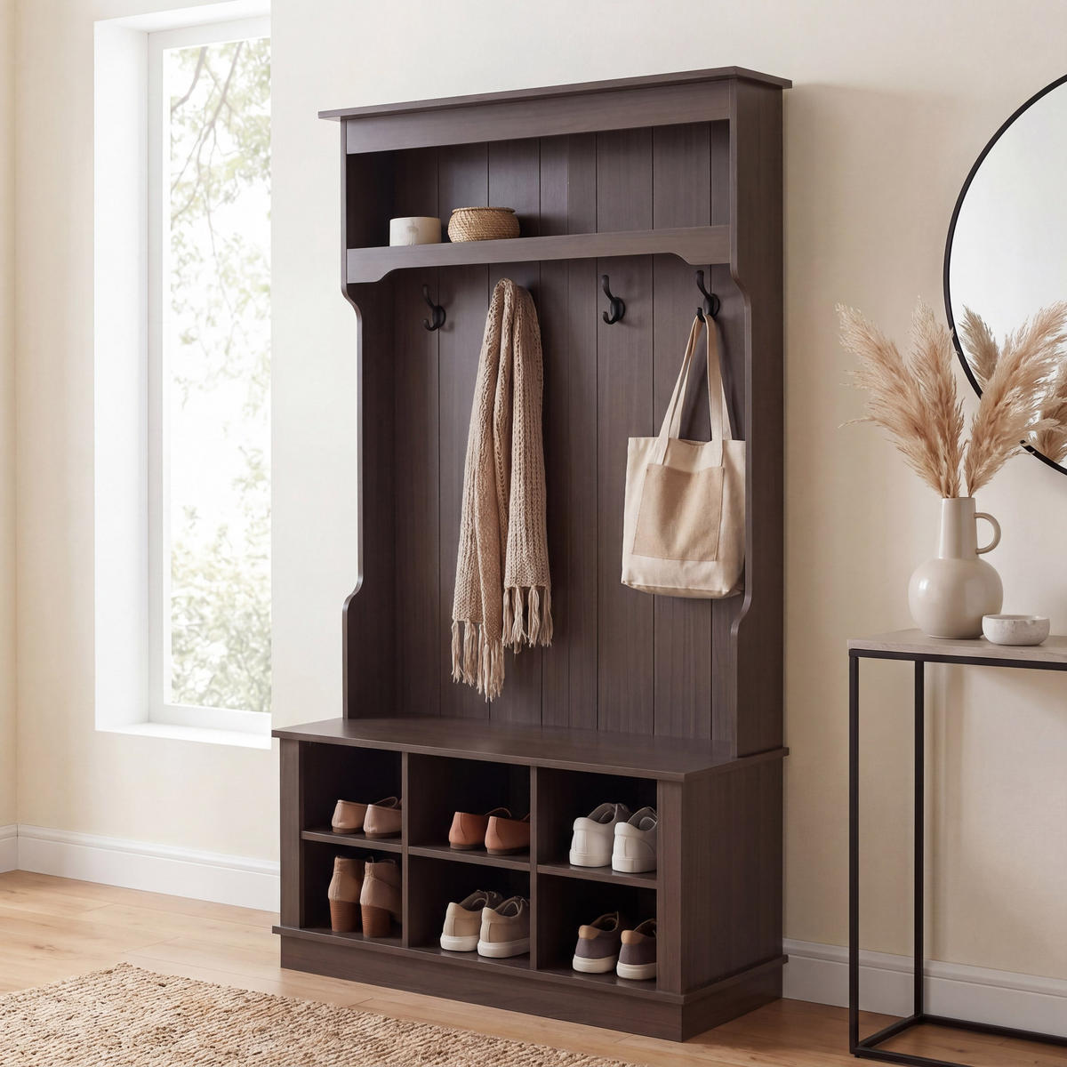 GARDEROBE Walnuss Dekor - Walnussfarben, Holz (100/170/39cm) - MCW