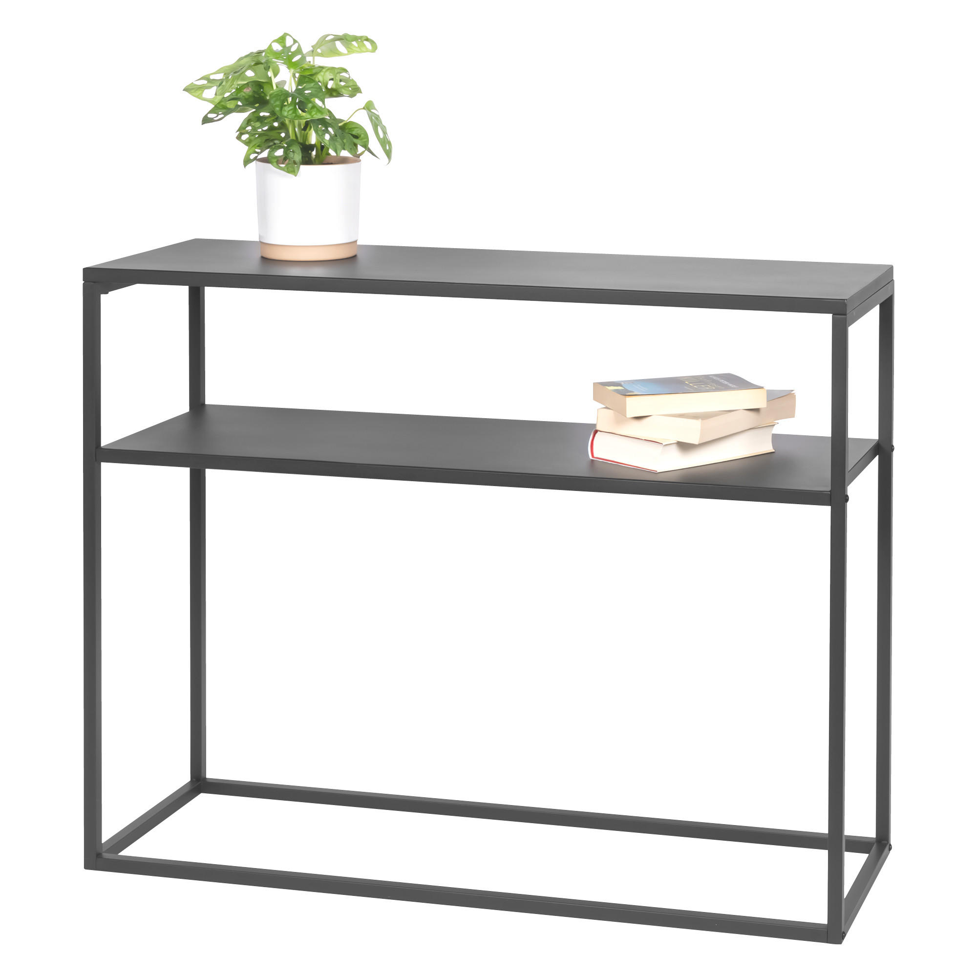 KONSOLENTISCH, grau, Metall - Grau, Metall (33.5/100/79.5cm) - bremermann