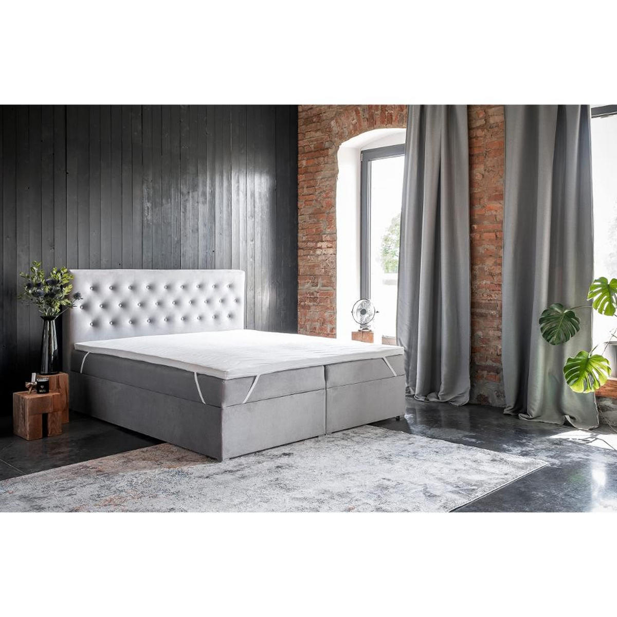 BOXBETT Loree Bonellfederkern - Schwarz, Holz/Holzwerkstoff (140/200cm) - Best For Home