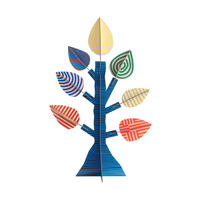 DEKOFIGUR Gestreifter Baum 22.9/74 cm - Multicolor, Wellpappe (22.9/74/46cm) - Studio Roof
