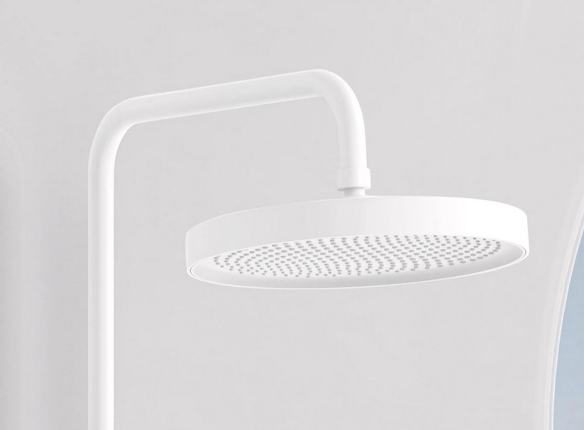 DUSCHGARNITUR Rea Farel White - Weiß, Metall (15.5/128/40cm) - REA