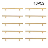MÖBELGRIFFE 10er-Set aus rostfreiem Edelstahl goldene Vielseitig einsetzbar Einfache Montage Angenehme Haptik Pflegeleicht 250 mm - Goldfarben, Metall (25/1/16cm) - Livingandhome