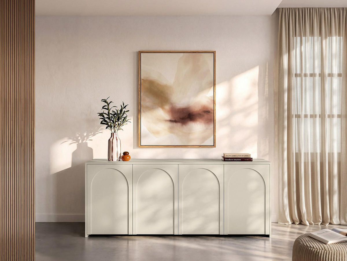 SIDEBOARD - 198 cm x 40 cm - holz - beige Nalyra - Beige, Holz (198/85/40cm) - Vente-Unique