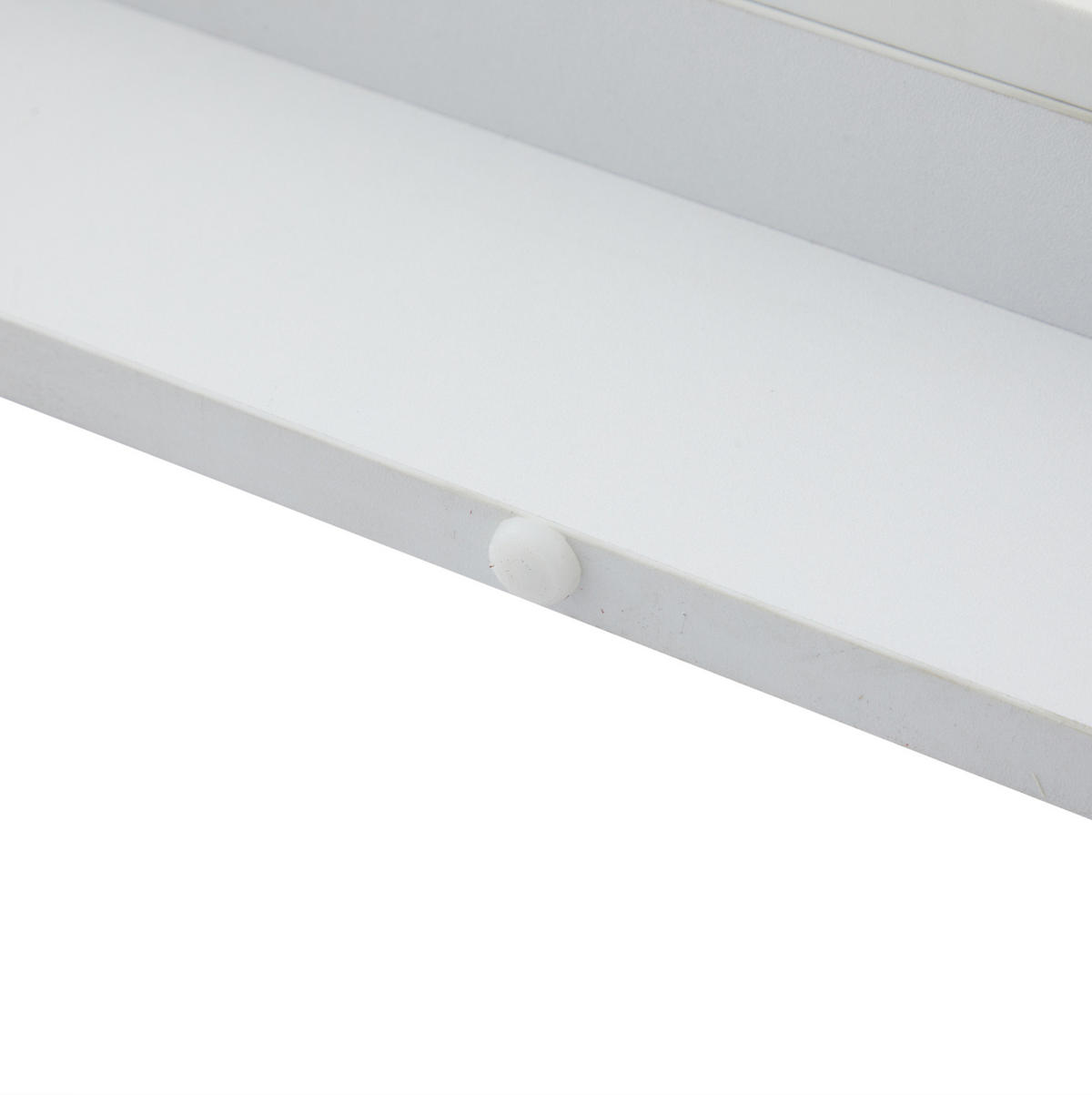 COUCHTISCH aus Spanplatte und Acrylglas 100x50x42 cm Weiß mit LED-Beleuchtung, App-Steuerung und 2 Schubladen - Weiß, Holzwerkstoff (100/50/42cm) - IVMEU