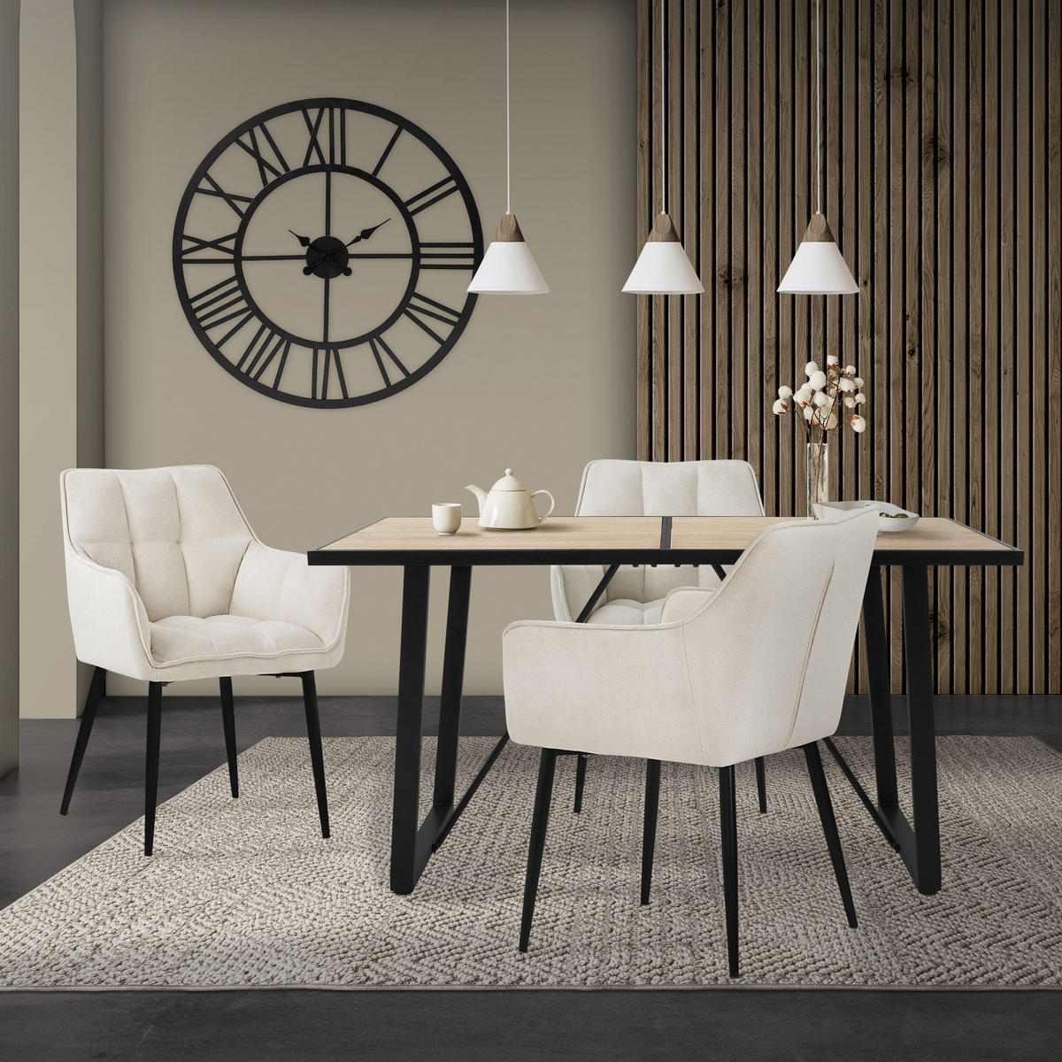 TISCH - Braun, Metall (140/70/75cm) - ML-DESIGN