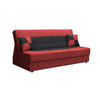 SOFA POLO mit Schlaffunktion SAWANA 13+14 mit Stauraum - Rot, Textil (80/96/192cm) - Bedante