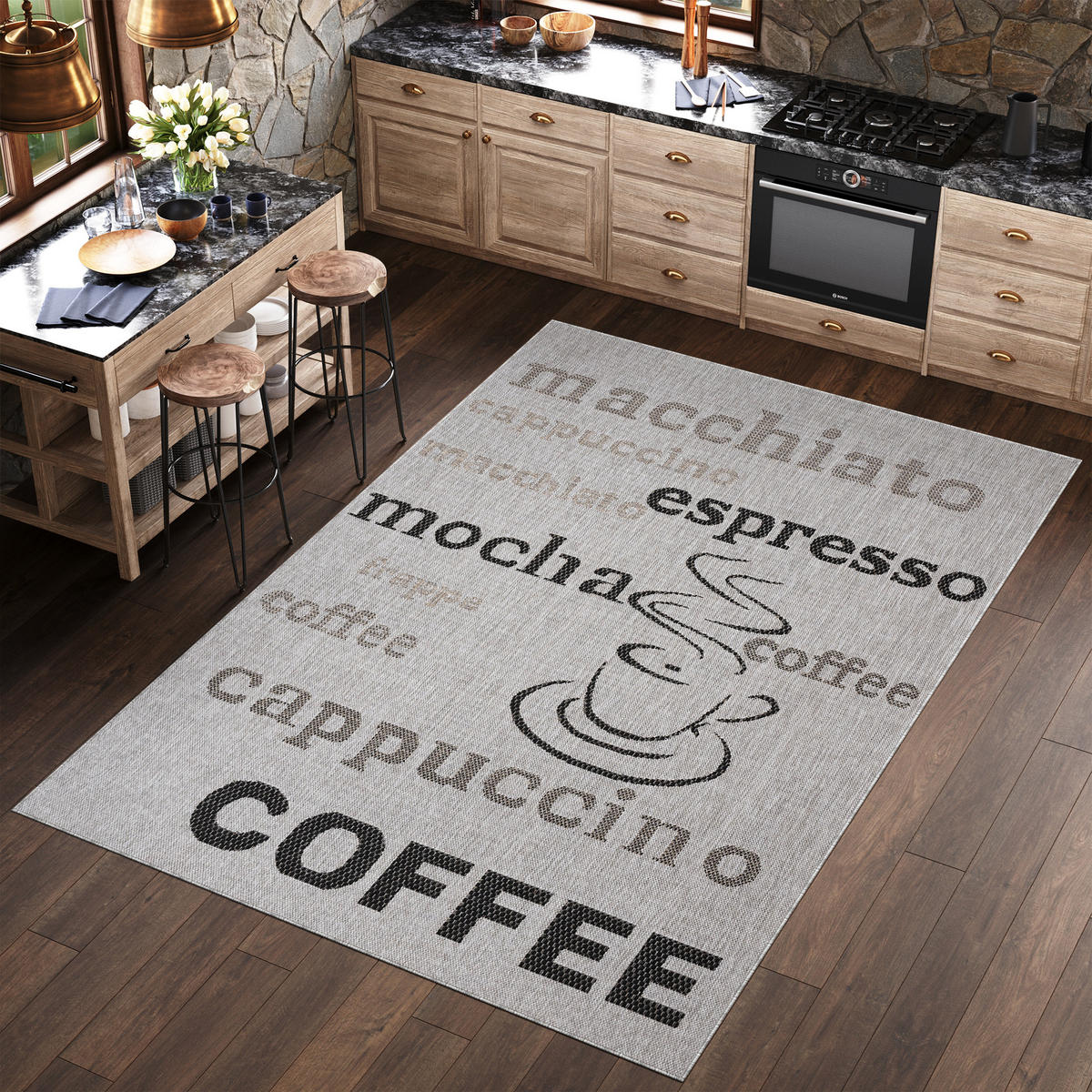 TEPPICH MELISSA Grau 160/230 cm - Grau, Kunststoff (160/230cm) - Tapiso