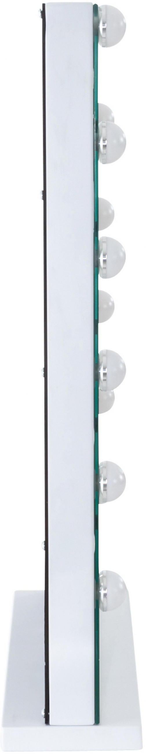SCHMINKSPIEGEL eckig 43/12/61 cm Kunststoff Weiß - Weiß, Kunststoff (43/61/12cm) - CLP