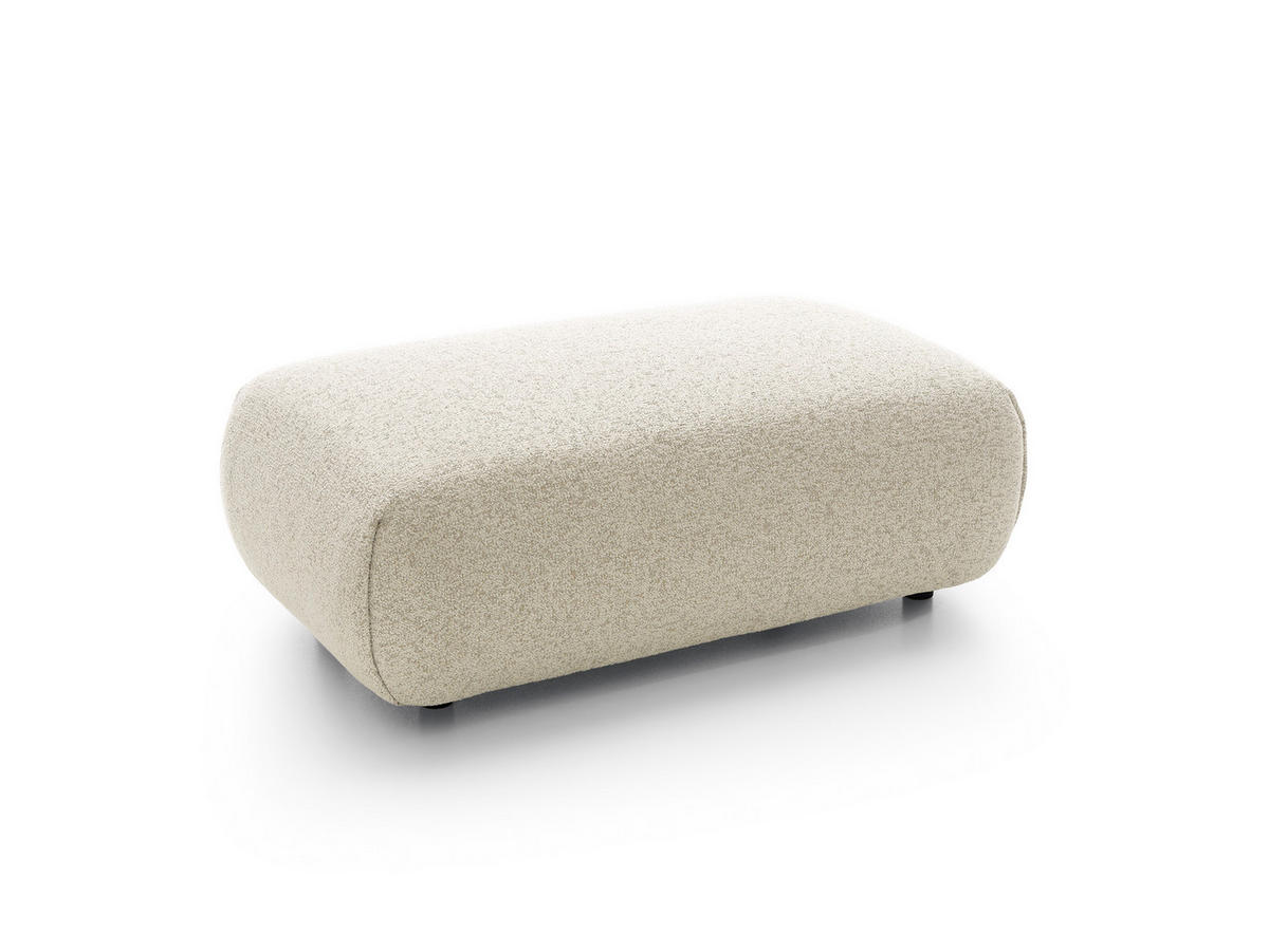 MASSENO Sitzhocker ZEST, Modern Polsterhocker, Fußhocker Creme - Creme, Holzwerkstoff/Kunststoff (70/42/113cm) - MASSENO