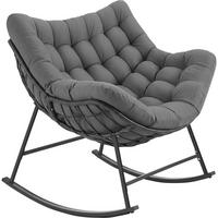 SCHAUKELSTUHL Tami, 93 x 99,5 x 89 cm, anthrazit - Anthrazit, Kunststoff (93/89/99.5cm) - tectake