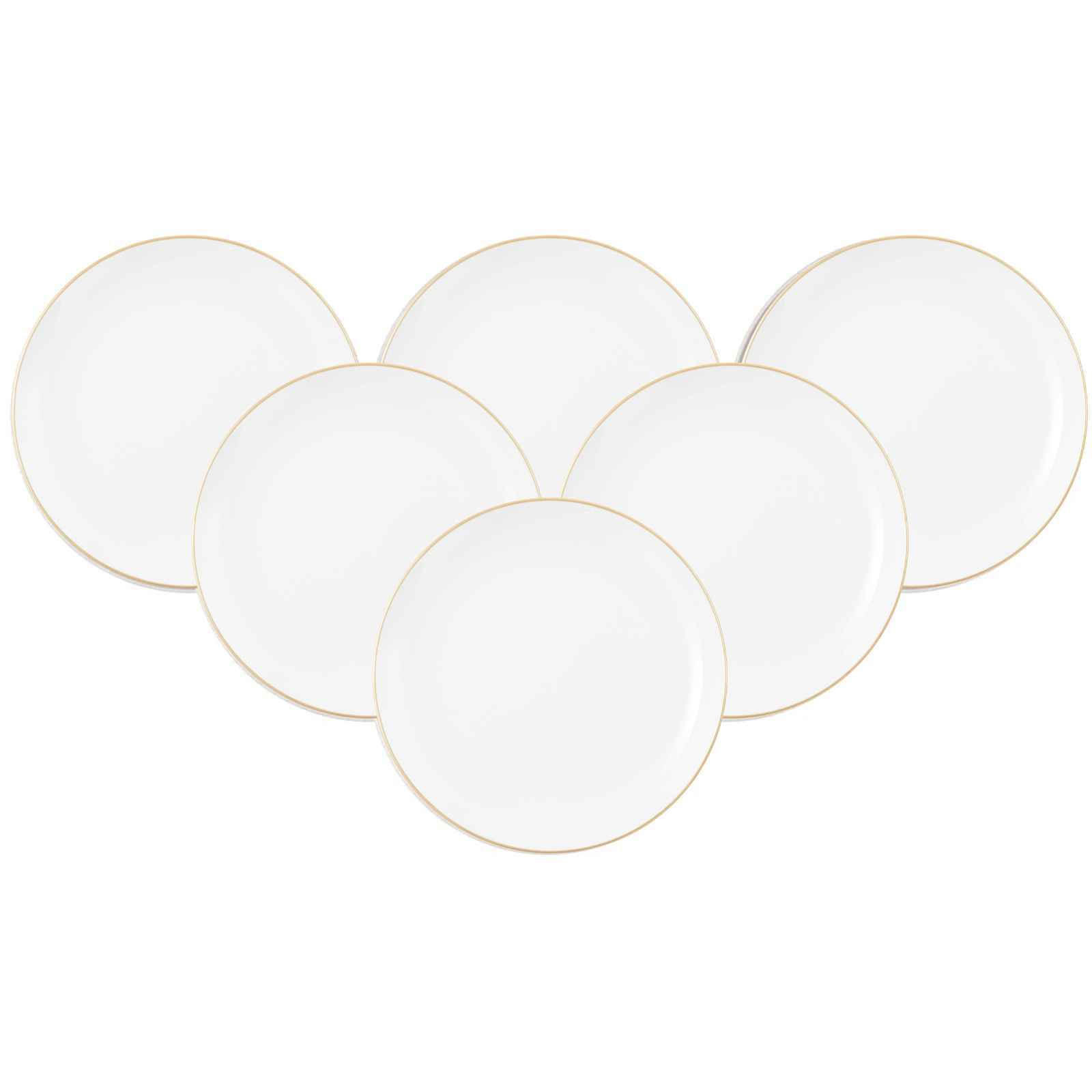 SPEISETELLER Liberty Goldrand weiß-gold ø 27,5 cm 6er Set - Goldfarben/Weiß, Keramik (27.9cm) - Seltmann Weiden