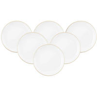 SPEISETELLER Liberty Goldrand weiß-gold ø 27,5 cm 6er Set - Goldfarben/Weiß, Keramik (27.9cm) - Seltmann Weiden