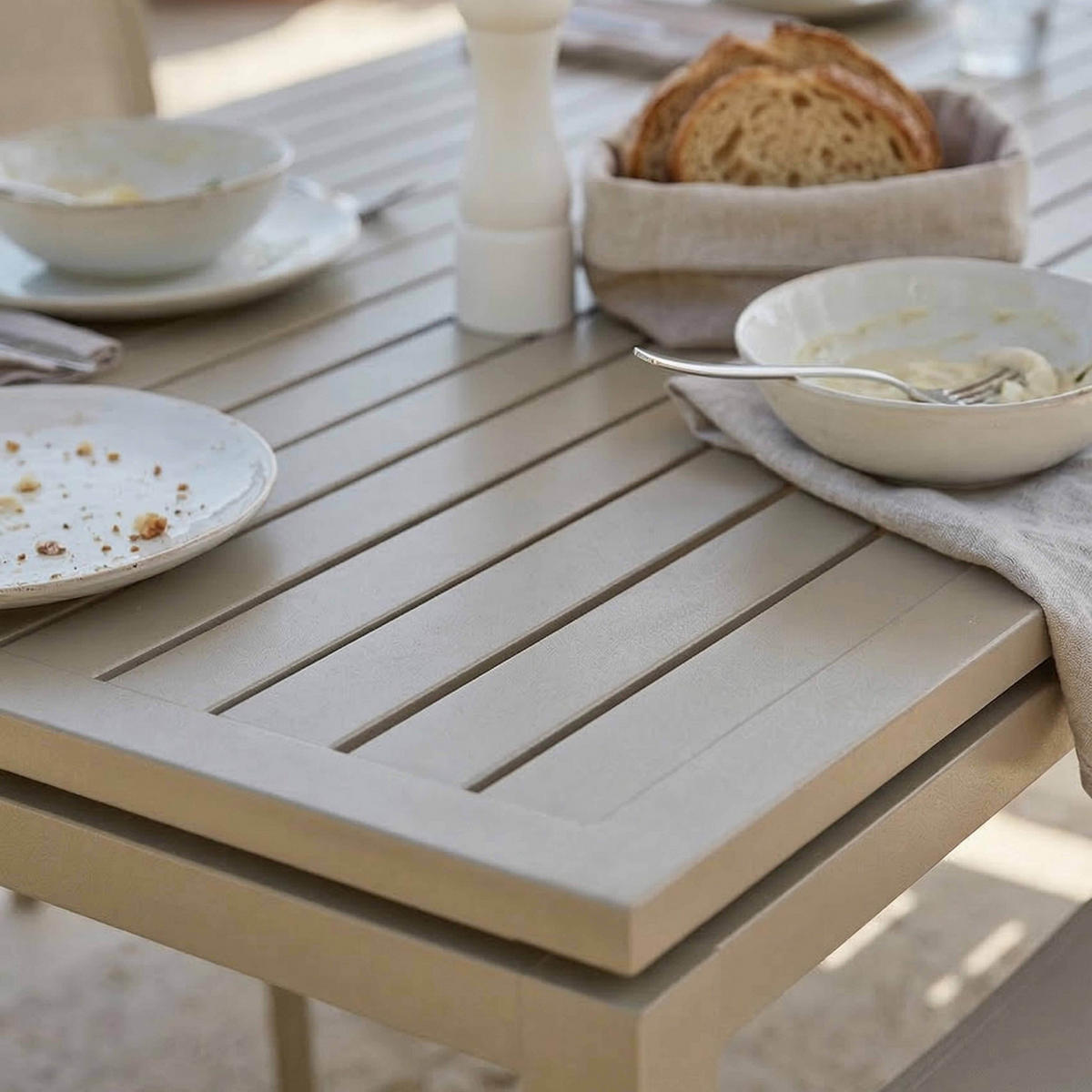 GARTENSET 9-tlg., Beige - Beige, Metall - Oviala