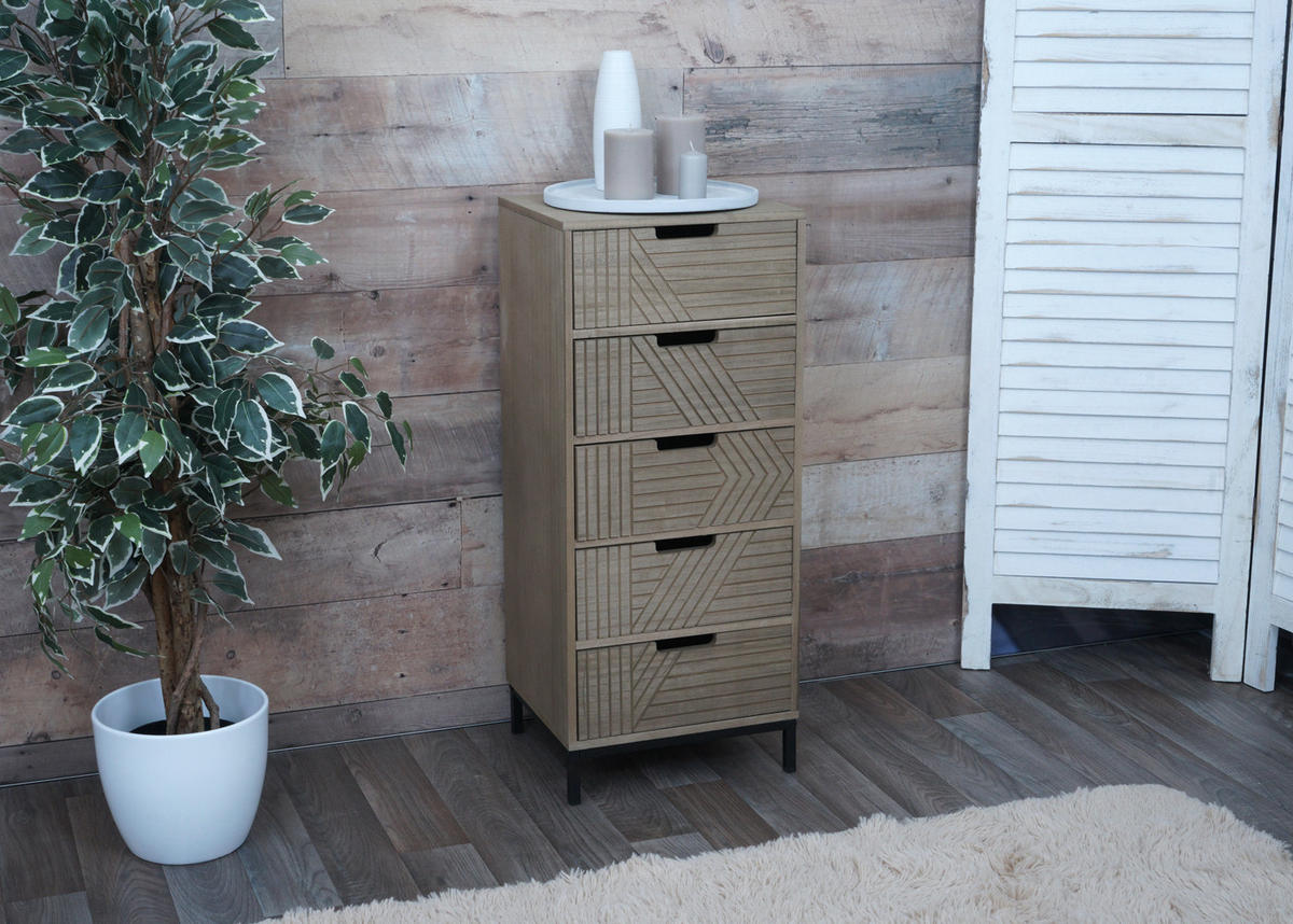 KOMMODE Grau, Braun - Braun/Grau, Holz (35/84/29cm) - MCW