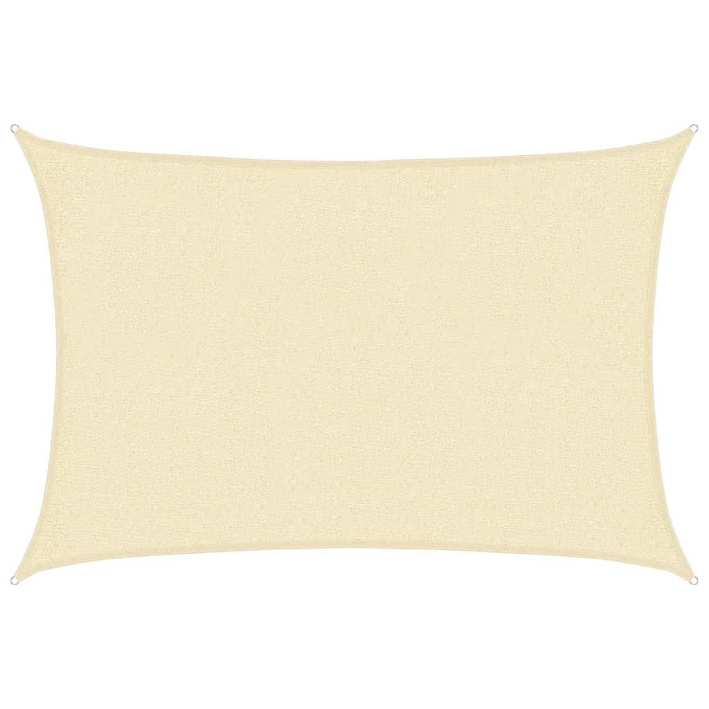 SONNENSEGEL 160 G/M² Creme 2/2,5 M Hdpe - Creme, Textil (250/200cm) - vidaXL