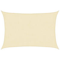 SONNENSEGEL 160 G/M² Creme 2/2,5 M Hdpe - Creme, Textil (250/200cm) - vidaXL
