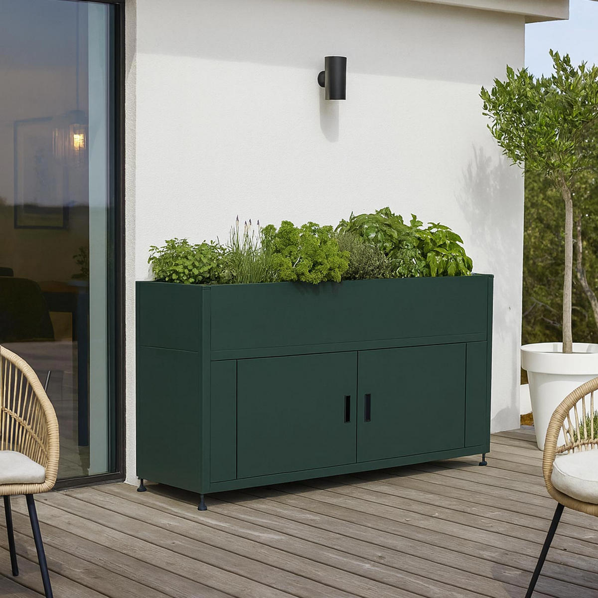 HOCHBEET Grün - Grün, Metall (161/91/51cm) - MCW