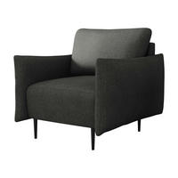 SESSEL Lambi - Dunkelgrau/Schwarz, Holz/Textil (98/85/90cm) - MIRJAN24