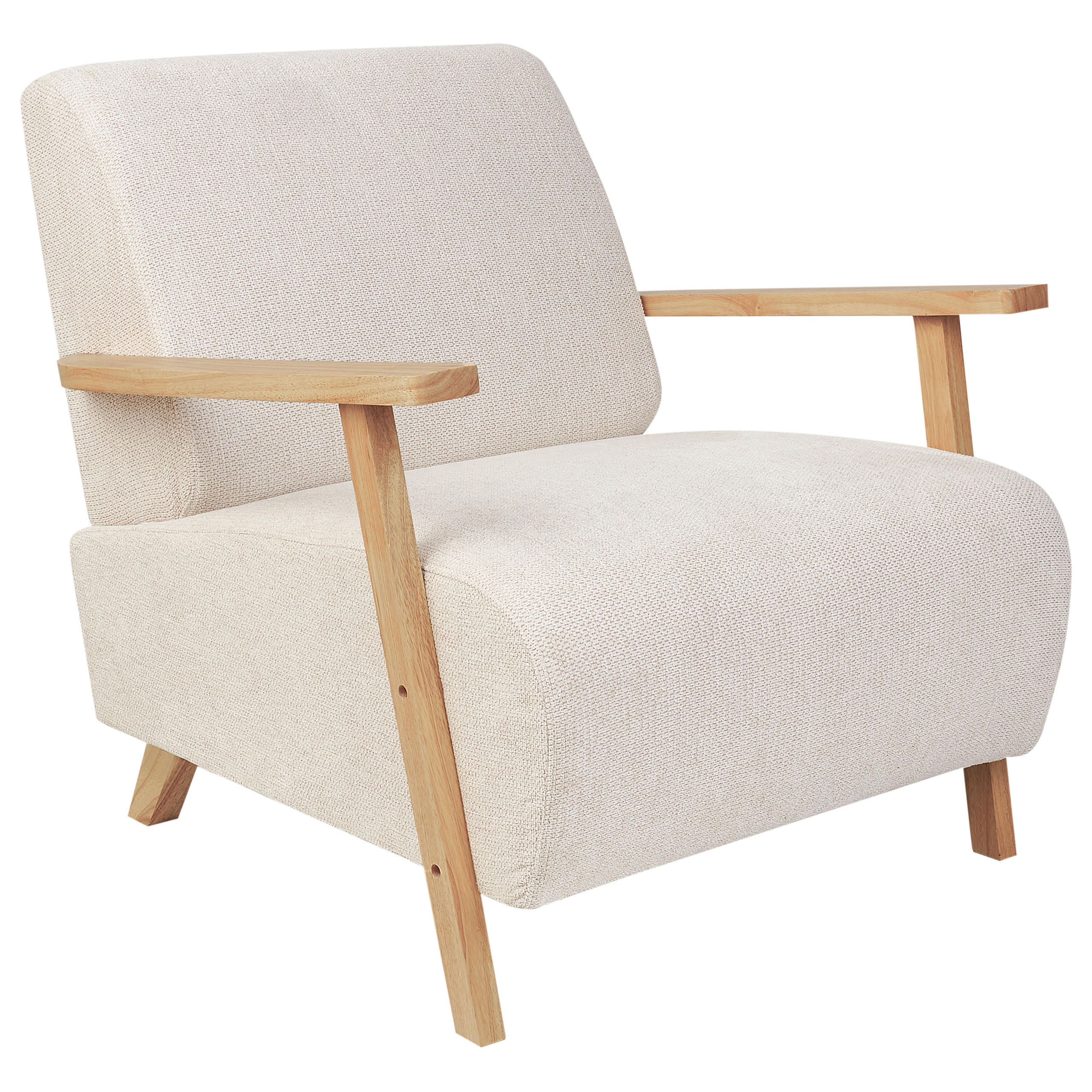 SESSEL Helles Beige Lesja - Hellbraun/Beige, Textil (77/79/90cm) - Beliani