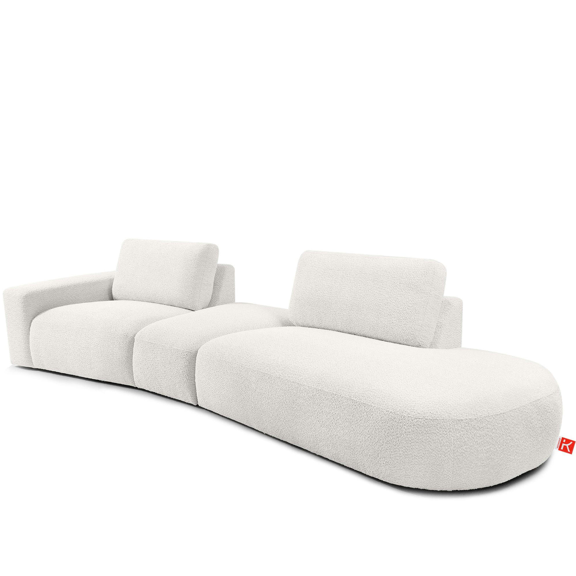 4-SITZER ECKSOFA ZUCCO Boucle rechts, Ecru - Ecru, Textil (350/84/105cm) - KONSIMO®