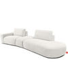 4-SITZER ECKSOFA ZUCCO Boucle rechts, Ecru - Ecru, Textil (350/84/105cm) - KONSIMO®