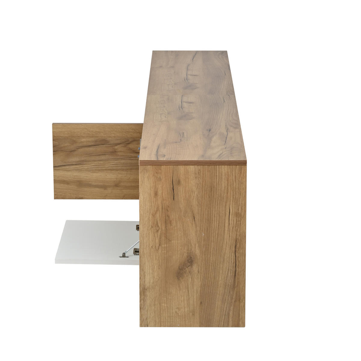 TV-ELEMENTLOWBOARD 180x30x49cm WeißNaturholz für 85ZollTV PushtoOpen - Naturfarben, Holz (39.5/16/99.01cm) - Raelunyi