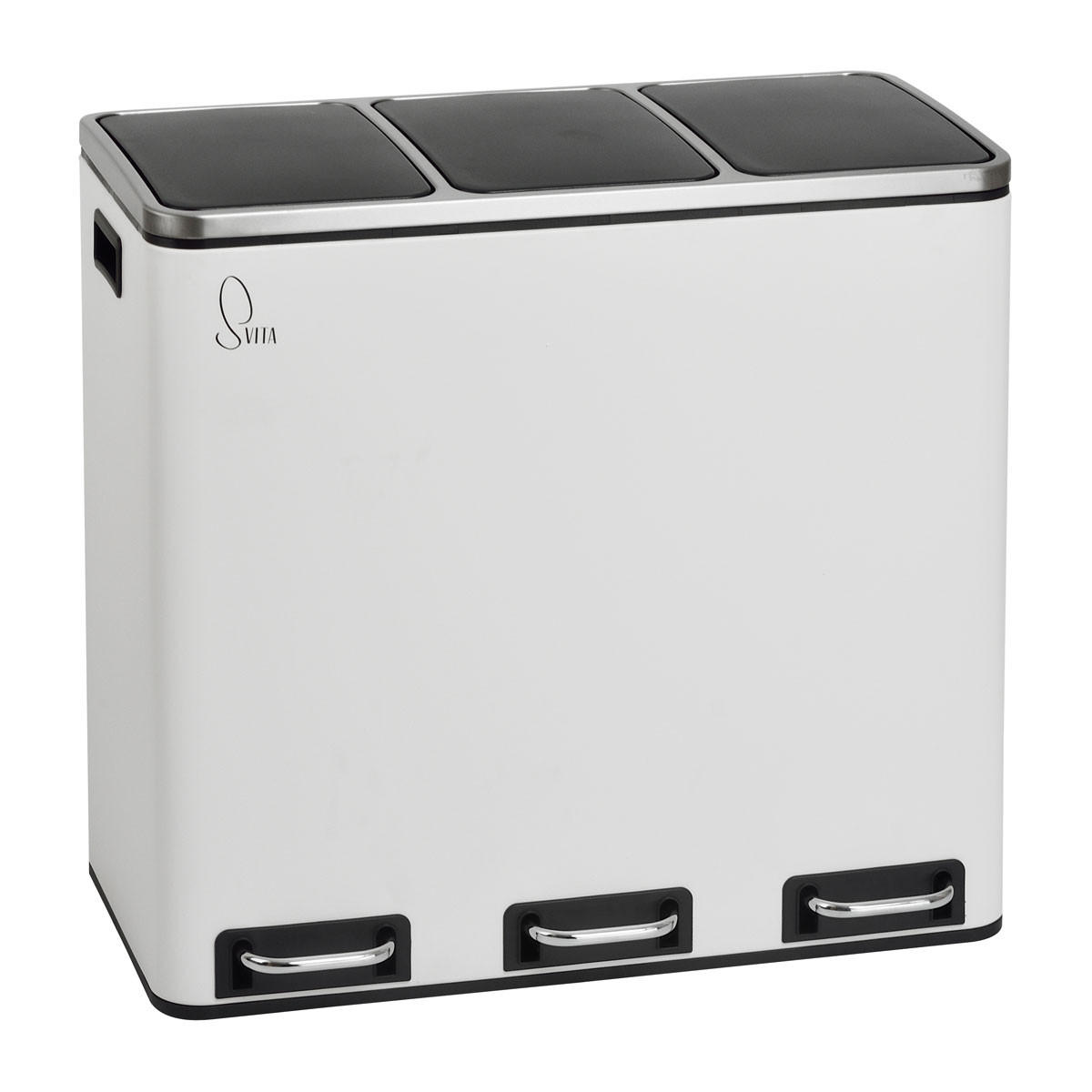 MÜLLEIMER TM3X18 - Weiß, Metall (34/56/61cm) - SVITA
