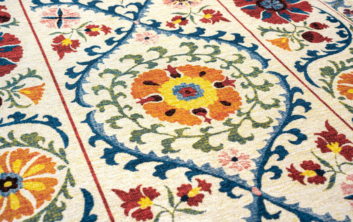 TEPPICH Flachgewebe Orient TABRY Weiß 240 x 340 cm - Weiß, Textil (240/340cm) - Novatrend