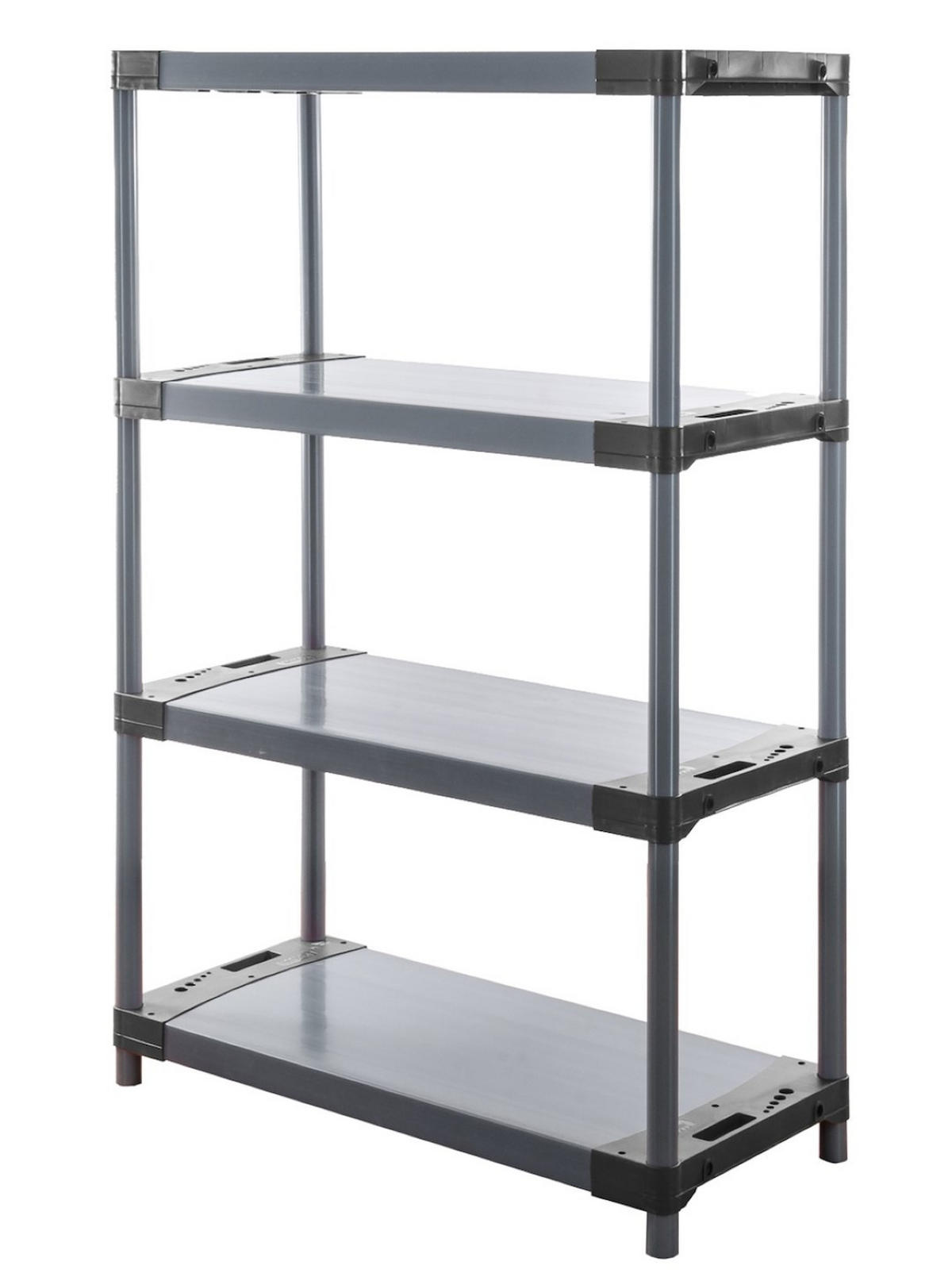 KUNSTSTOFFREGAL BIG GREY BEAR Low 138x80x46cm Fachlast 160kg Grau - Grau, Kunststoff (80/138/46cm) - PROREGAL