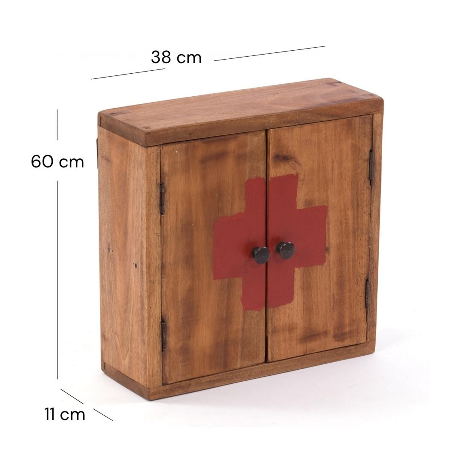 MEDIZINSCHRANK MEDIC 35 Mahagoni Massivholz 08 honigfarben gewachst - Honig, Holz (35/35/13cm) - DESIGN DELIGHTS