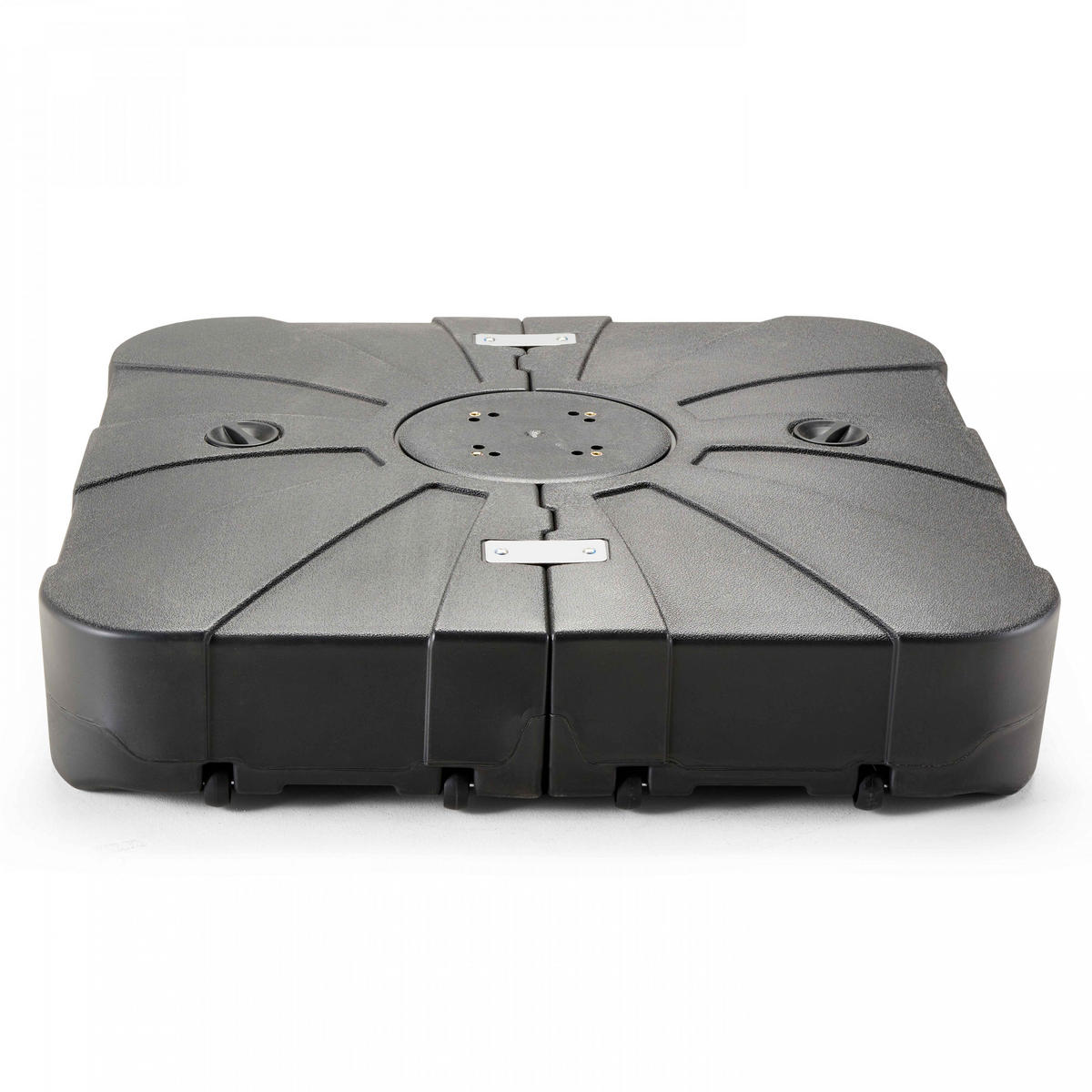 SONNENSCHIRM 3x3m mit Gewichtsplatten, Taupe - Taupe, Metall (300/300cm) - Oviala