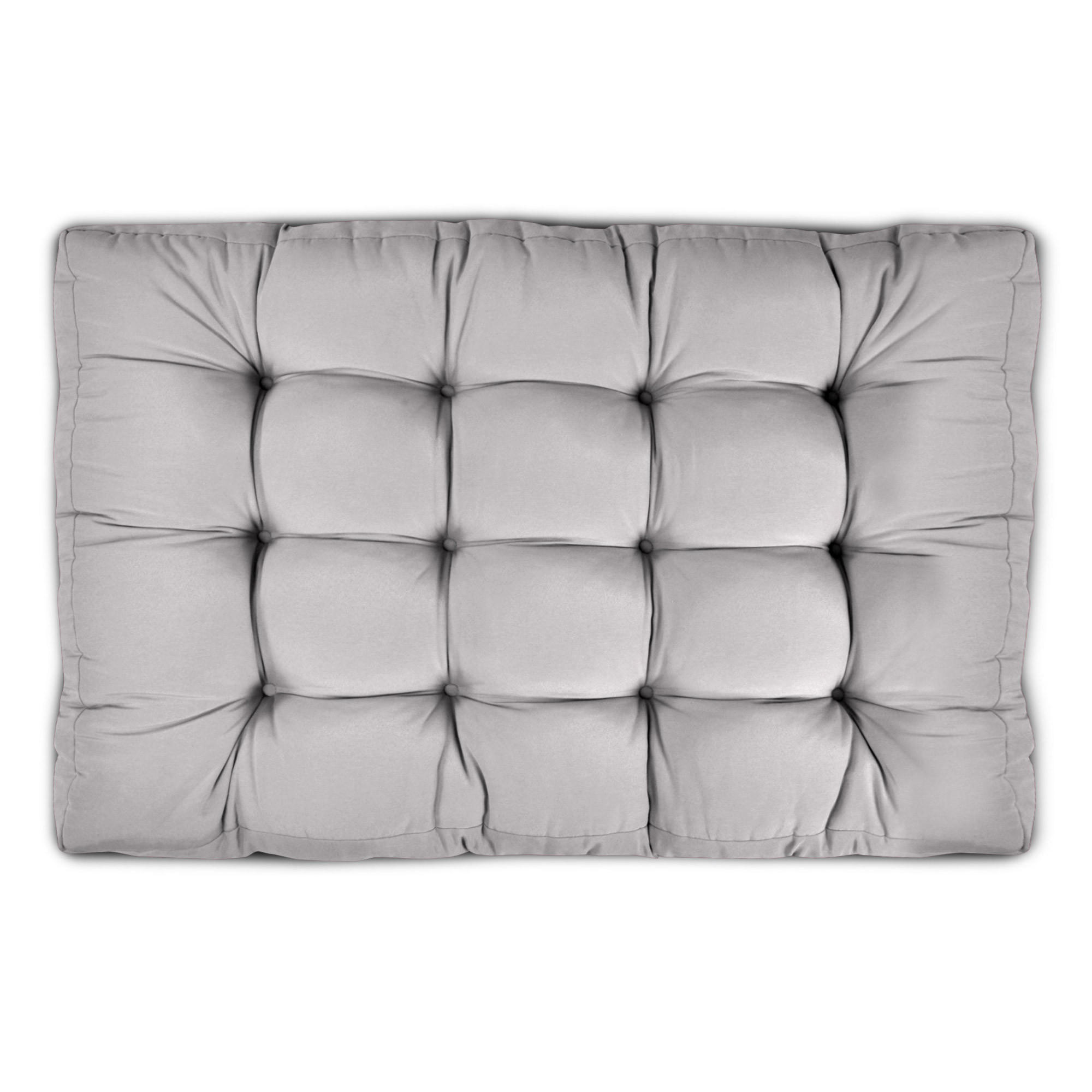 PALETTENKISSEN Eco Style Sitz 120/80/15 cm Hellgrau - Hellgrau, Textil (80/15/120cm) - Beautissu 
