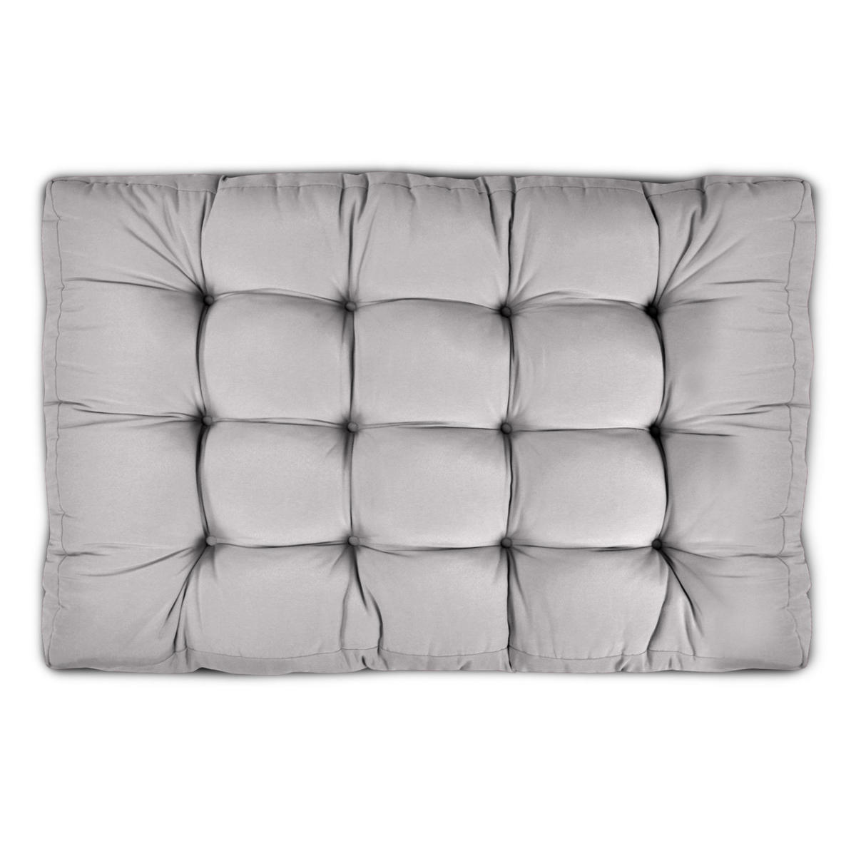 PALETTENKISSEN Eco Style Sitz 120/80/15 cm Hellgrau - Hellgrau, Textil (80/15/120cm) - Beautissu 