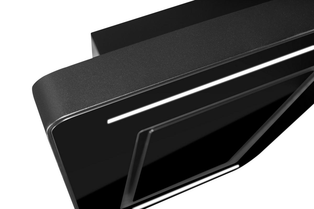 DUNSTABZUGSHAUBE - Schwarz, Glas/Metall (89.5/17/53cm) - Gurari