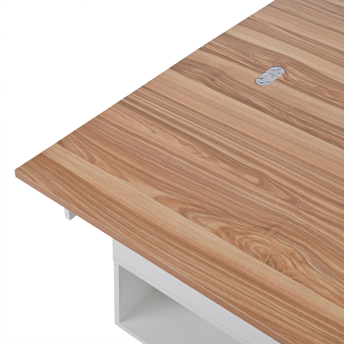 COUCHTISCH 100/50/52 cm weiß mit 4 Rollen und 4 Schubladen höhenverstellbar - Weiß, Holzwerkstoff (100/50/52cm) - OKWISH