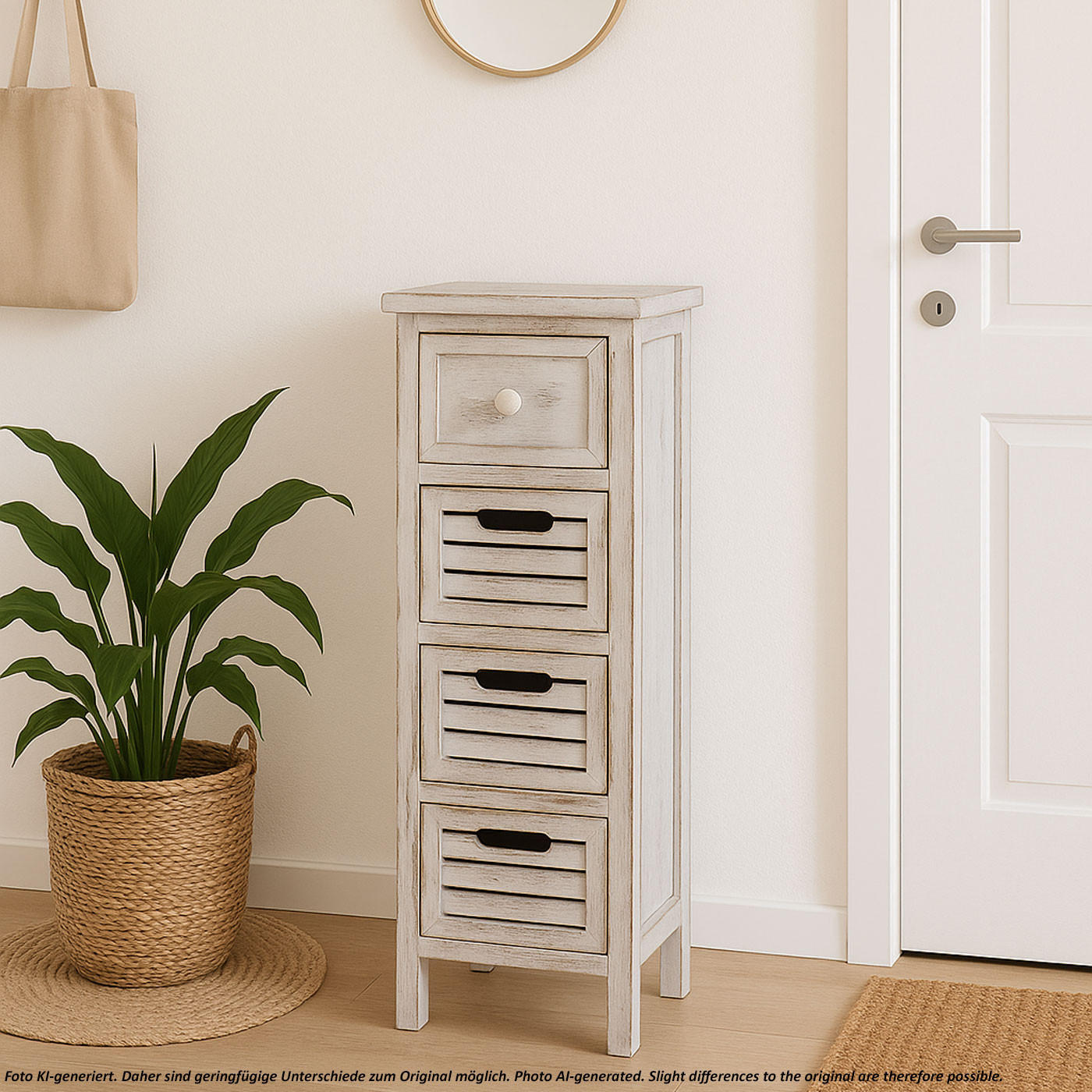 KOMMODE Weiß - Weiß, Holz (30/74/25cm) - MCW