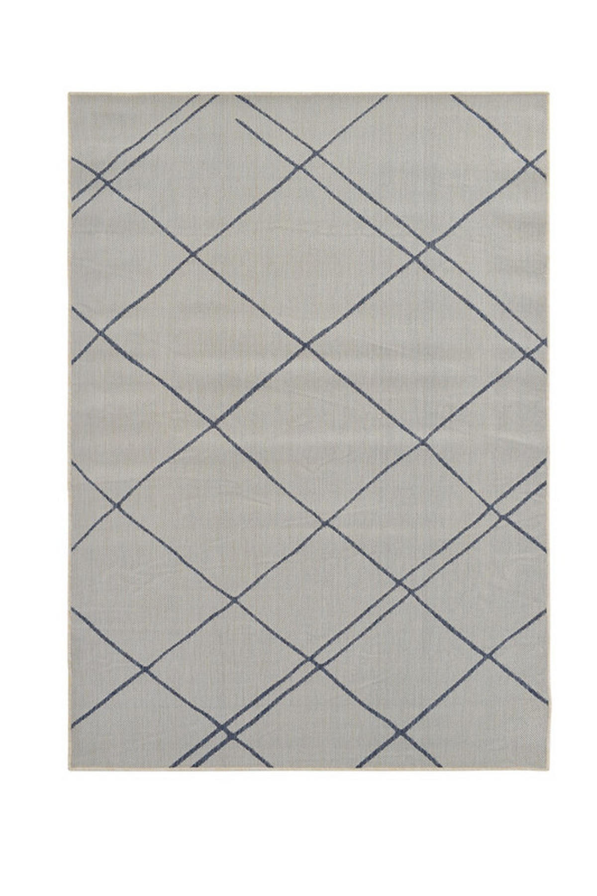 OUTDOOR-TEPPICH Terrace Weiß/Azurblau 80x150 cm - Multicolor, Textil (80/150cm) - Vercai Rugs