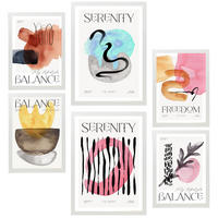 POSTER Set Mit 6 Emotionen A3 & A4 Weißer Rahmen - Weiß, Papier (29/3cm) - Nacnic