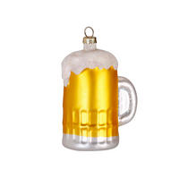 LAALU WEIHNACHTSBAUMSCHMUCK Glas Ornament Pint Bier 9 cm - Gelb/Goldfarben, Glas (0.01/1/0.01cm) - LAALU