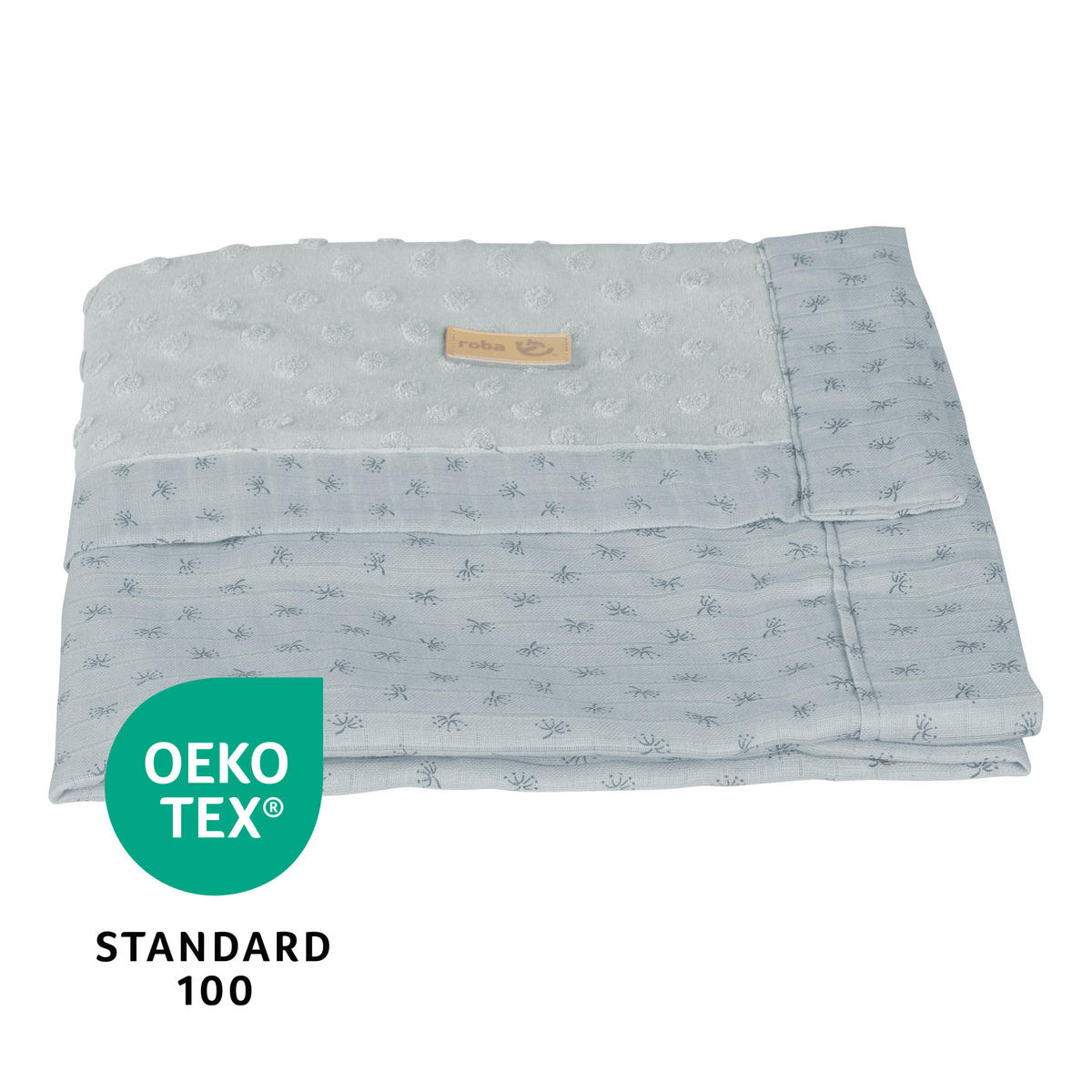 BABYDECKE 80 x 80 cm Lil Planet türkis - Hellblau, Textil (80/80cm) - Roba