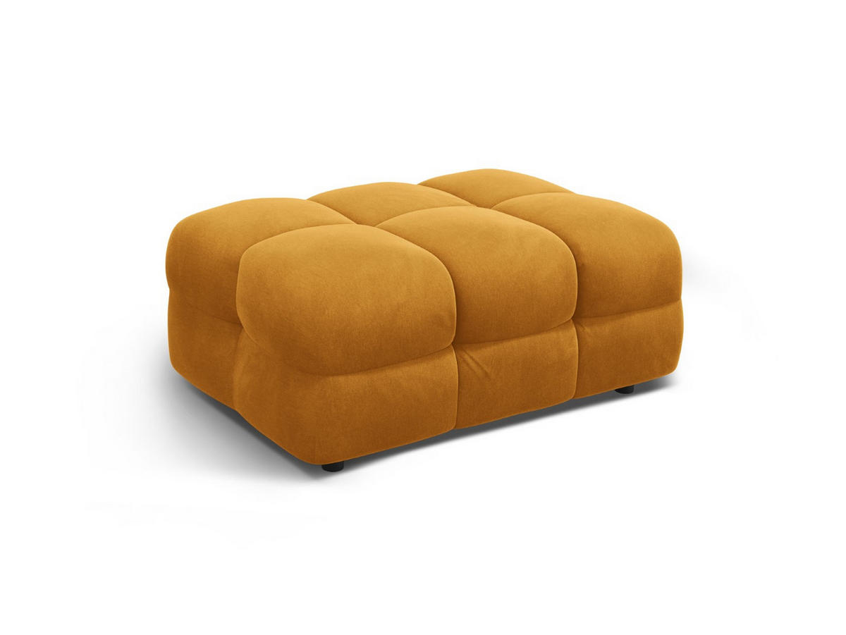 POUF Kendal aus Samt senf - Dunkelgelb, Textil (104/45/72cm) - Micadoni