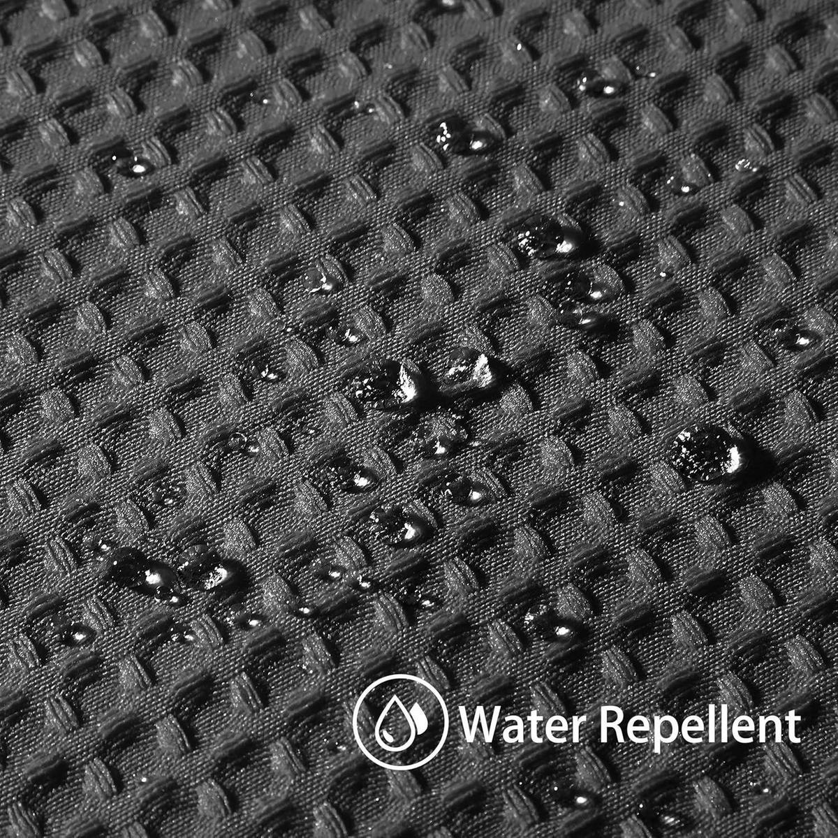 DUSCHVORHANG Waffelstoff Schwarz 182 x 182 cm - Schwarz, Textil (182/182cm)