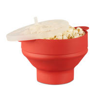 POPCORN Maker - Rot, Kunststoff (25.5/14.5/25.5cm) - Relaxdays