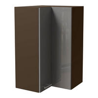 ECKHÄNGESCHRANK Essen W14/60 Grau Hochglanz / Lava Matt 60 / 60 / 96cm - Dunkelgrau/Grau, Holz/Holzwerkstoff (60/96/60cm) - Feldmann-Wohnen