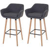 BARHOCKER Grau 2er-Set - Grau, Textil (53/99/45cm) - MCW